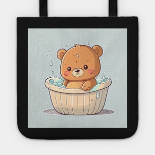 Cute Baby Bear Illustration Drawing Nursery Tote