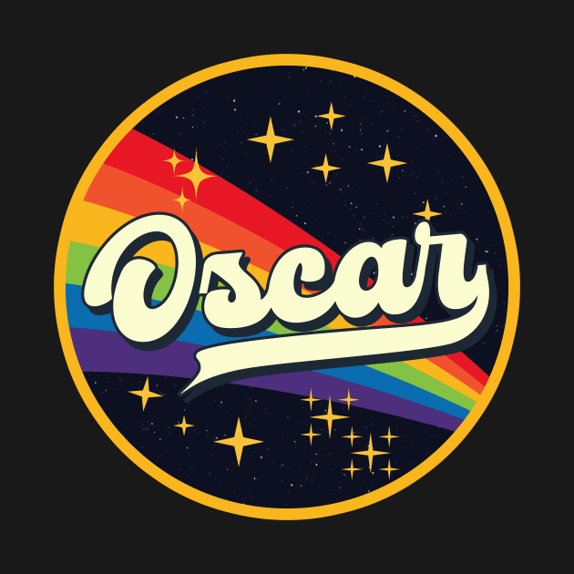 Oscar // Rainbow In Space Vintage Style by LMW Art