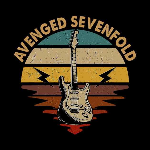 Vintage Guitar Proud To Be Avenged Name Retro by ElinvanWijland birds