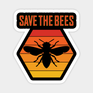 SAVE THE BEES Retro Vintage Style Climate Change Advocate original design Magnet