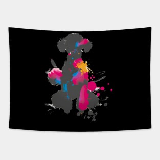 Poodle Outline Stencil Artwork Tapestry