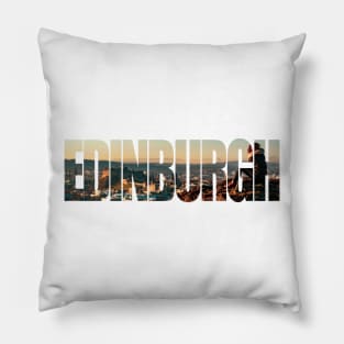 Edinburgh Girl At Sunset Pillow