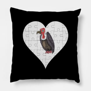Jigsaw  Vulture Heart Design - Birds Vulture Pillow