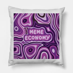 Meme Economy Purple Pillow