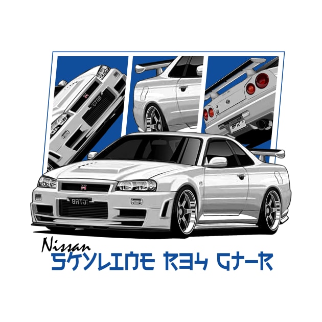 Nissan Skyline r34 GTR, JDM Car by T-JD