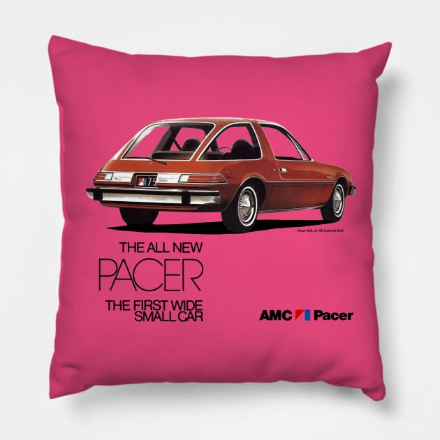 AMC PACER - advert Pillow by Throwback Motors