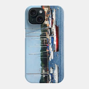 Newport RI - Group of Sailboats Phone Case