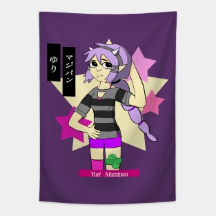 Yuri Marzipan the Oni - Cute Preppy (pastel goth palette) Tapestry