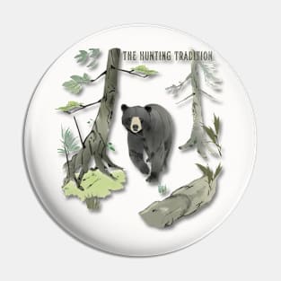 The Hunting Tradition - Bear with shadows Pin