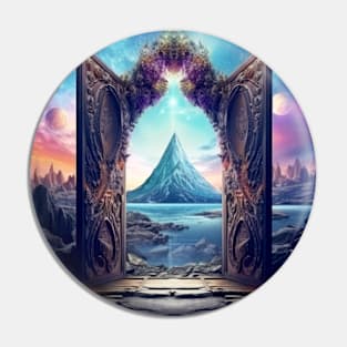 Door Gate Otherworldly Dimension Fantastic Landscape Surrealist Pin