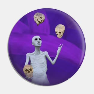 Supernatural Juggler Juggling Skulls Fantasy Arts Pin