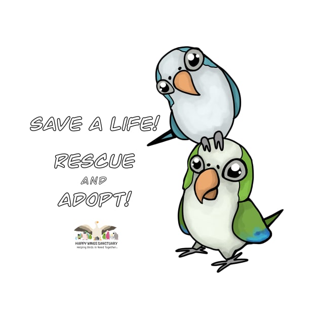 Save a Life!  Rescue & Adopt ~ Quaker/Monk by HappyWings