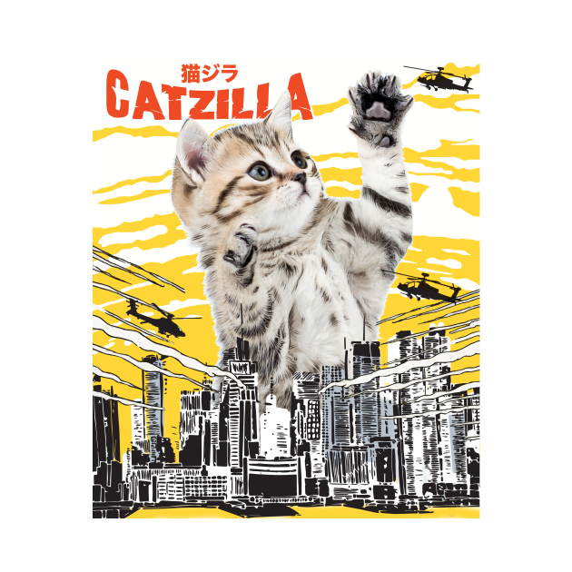 Discover Catzilla Funny Cat T-Shirt - Gift for Cats Lovers - Kitty Cats Lovers - T-Shirt