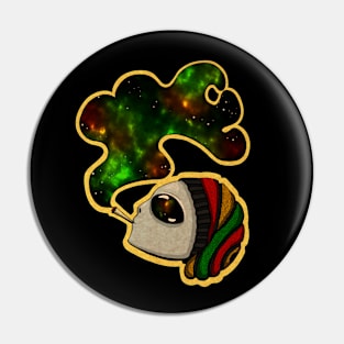 Rasta hat grey alian Pin