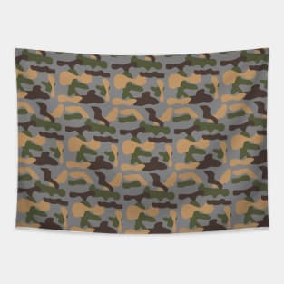 Military Veteran Cammo Camouflage Mask Cover. Tapestry