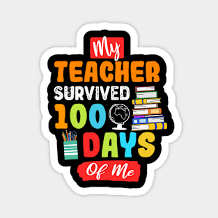 My Teacher Survived 100 Days Of me Magnet