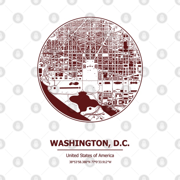 Washington DC city map coordinates by SerenityByAlex