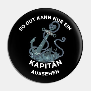 Kapitän Captain Käpt´n Boot Schiff Segeln Segler Pin