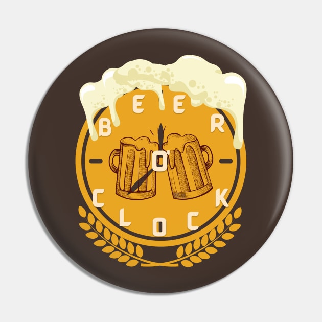 Beer O'Clock - Funny Beer Pin by SEIKA by FP