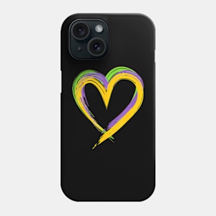 Mardi Gras Hearts Cute Love Mardi Gras Festival Heart Phone Case