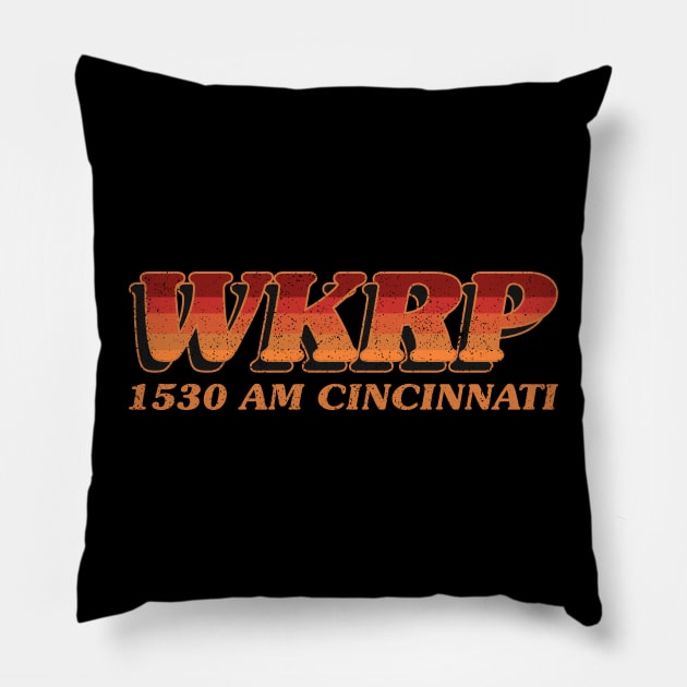 WKRP - 1530 CINCINNATI Pillow by Sachpica