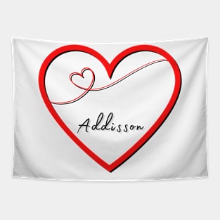 ADDISSON  Name in Heart Tapestry