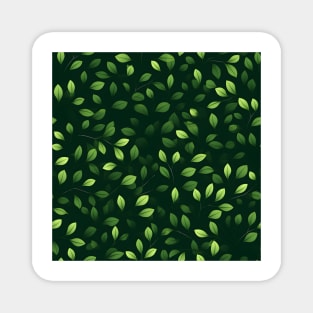 Green Leaves Pattern 28 Magnet