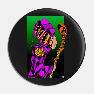 Wizard of the Purple Domain Pin