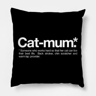 Cat mum Definition Pillow