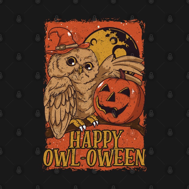 Vintage Halloween Owl by AngelFlame