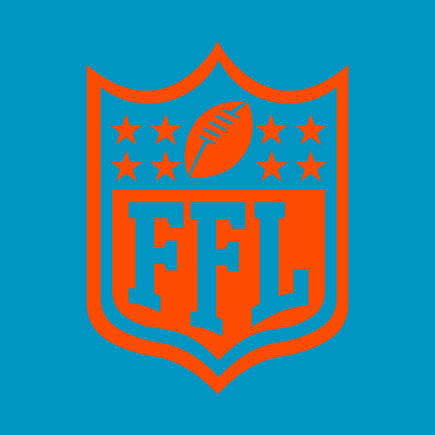 Fantasy Football Logo Miami Dolphins Colors Orange by Fresh Fly Threads