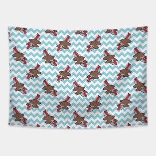 Surf Sloth Chevron Pattern Tapestry