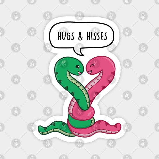 Hugs and hisses Magnet by LEFD Designs