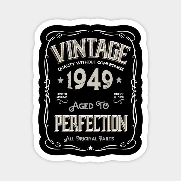 Vintage 1949 73rd Birthday Magnet by hoopoe