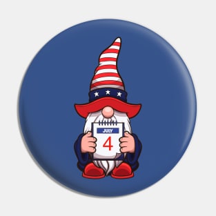 4th Of July Gnome Pin