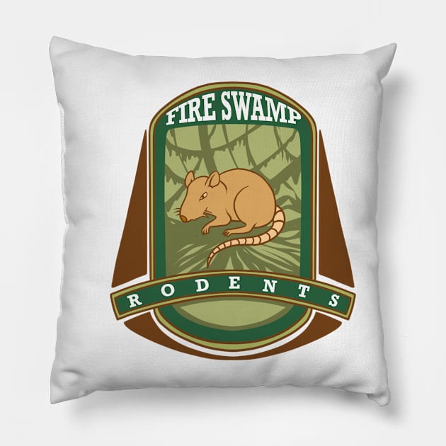 Princess Bride Fire Swamp Rodents Pillow by notajellyfan