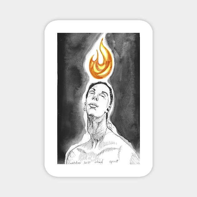 Spirit (Tongue of Flame) from Inktober 2021 Magnet by chadtheartist