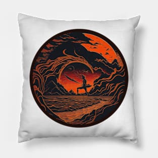 Surfers Beach Oasis Pillow