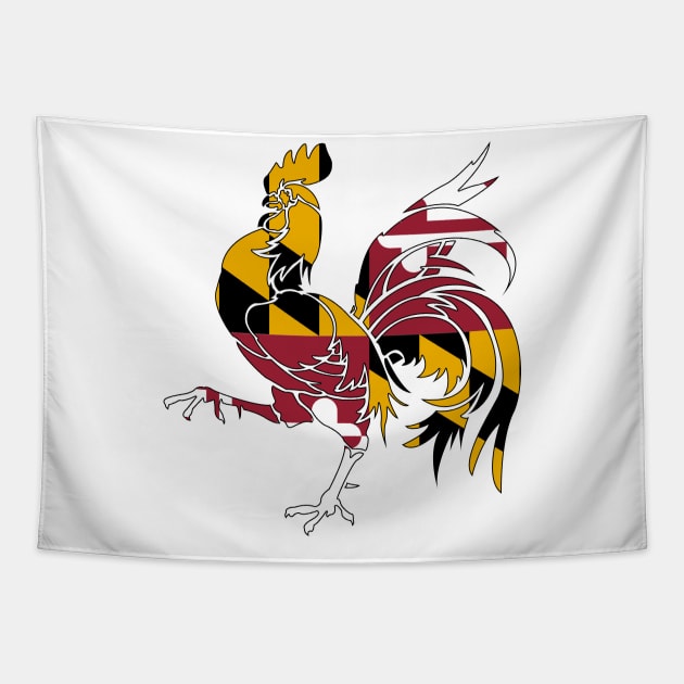 Maryland Rooster Tapestry by Wickedcartoons