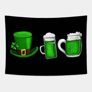 Shamrock Wine Glasses Happy St Patrick's Day Men Women Tapestry