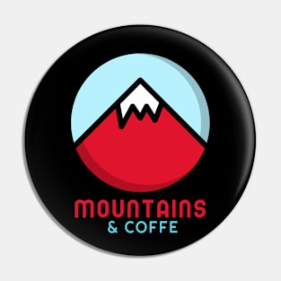 Mountins And Coffe Pin
