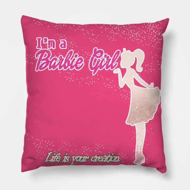 Barbie Girl Pillow by Geenie