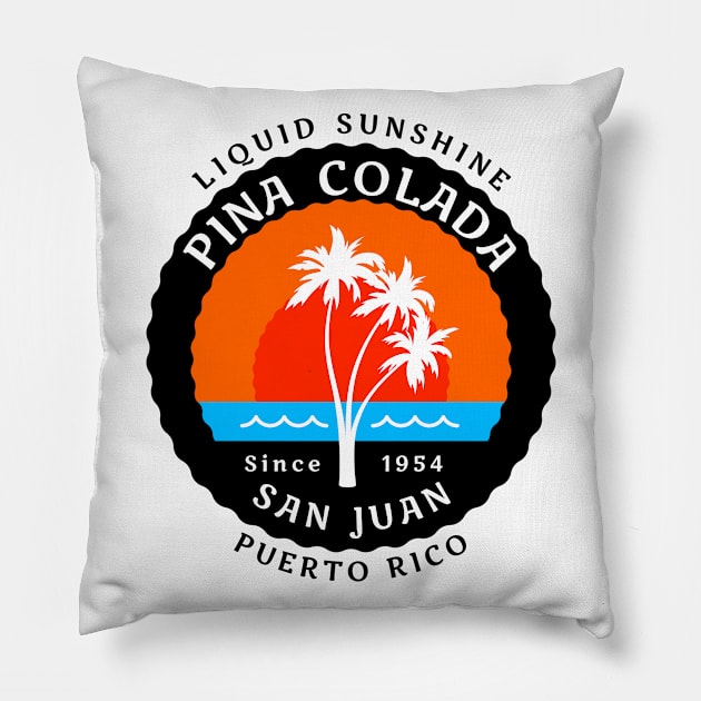 Pina Colada - 1954 - Liquid sunshine Pillow by All About Nerds