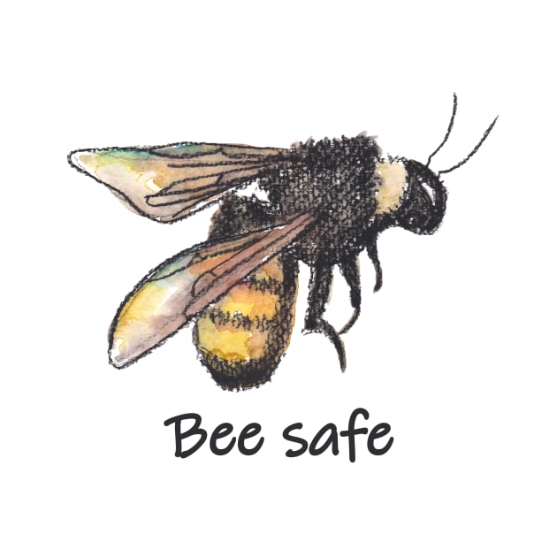 Bee safe - drawing by kittyvdheuvel