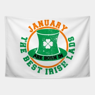 The Best Irish Lads Are Born In January T-Shirt Tapestry