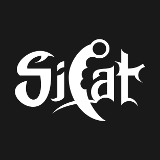 Silat Lettering White Karambit (on garment front) T-Shirt