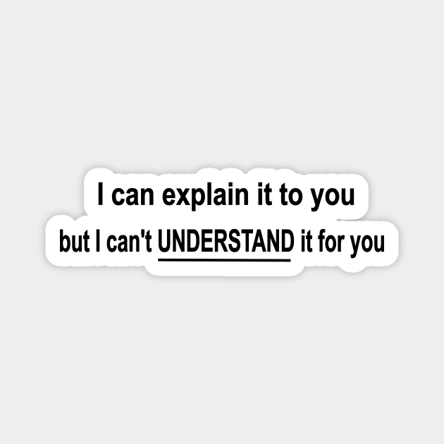 I can explain it to you but I cant understand it for you Magnet by pickledpossums