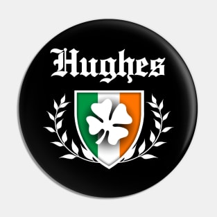 Hughes Shamrock Crest Pin