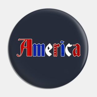 Patriotic America Graphic Pin