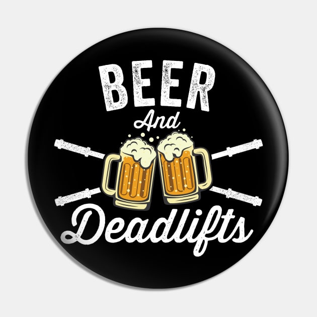 Beer & Deadlifts - Motivational Gym Artwork Pin by Cult WolfSpirit 